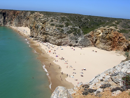 Algarve beach aerial view
