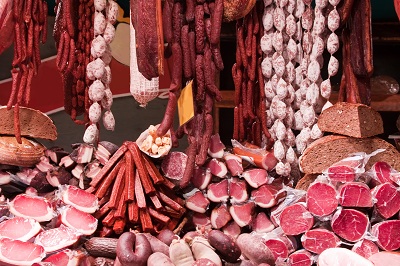 Algarve farmers market - meat stall