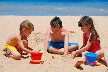 Kids on Algarve beach
