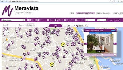 Meravista Algarve property-map Portugal