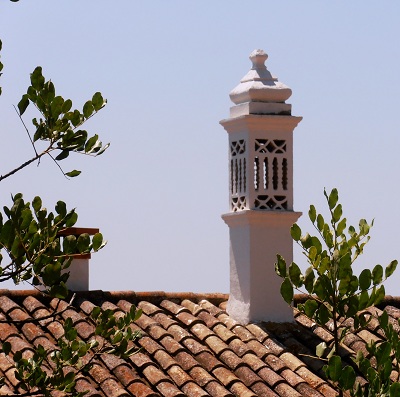 pretty modern chimney in Algarve Portugal