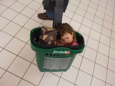 Child in Jumbo basket