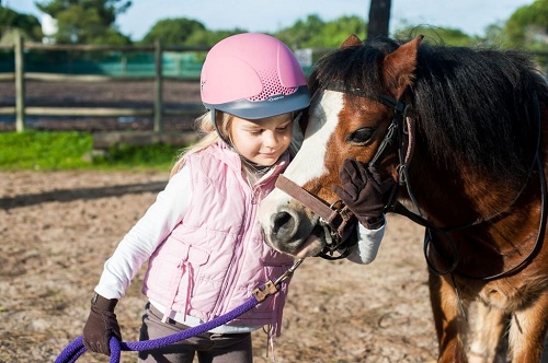 Kids pony riding in the Algarve Portugal