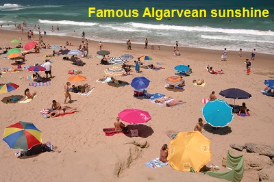 Summer on the beach Algarve Portugal