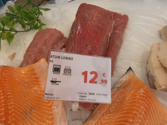 Fresh tuna Algarve fish market