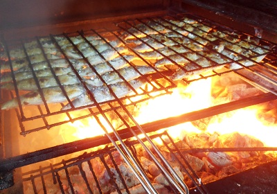 Grilling Sardines Algarve Portugal