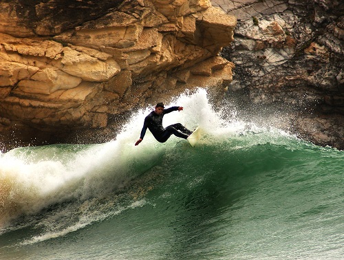 Surfing in Sagres Algarve Portugal