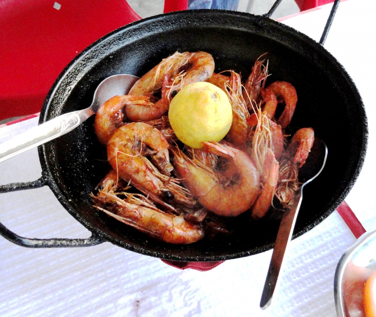 Shrimp Fried with Garlic Algarve Portugal