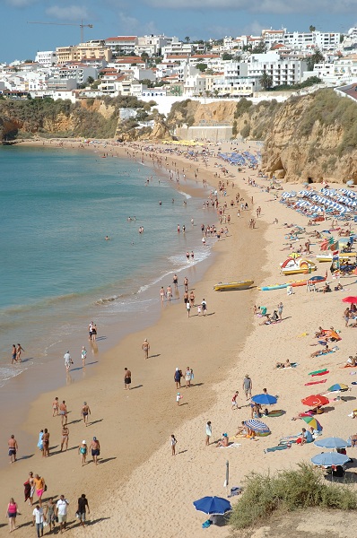 Albufeira town and beach