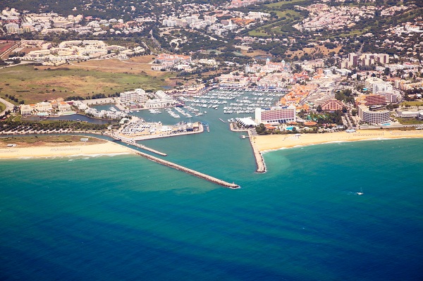 Vilamoura marina & town aerial view